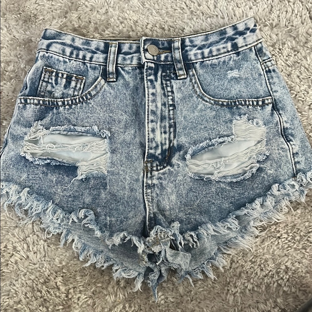 Distressed Denim Women's Shorts